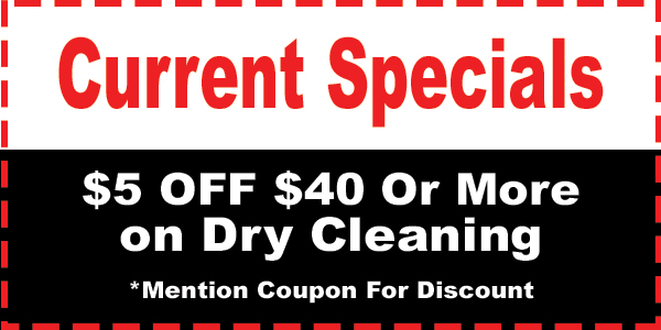 $5 off $40 or more on dry cleaning coupon